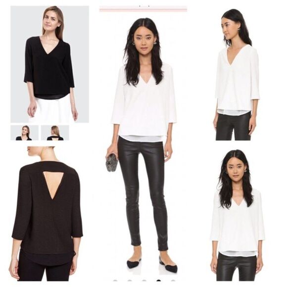 C&E Open Back Ivory Blouse- s - Picture 1 of 9